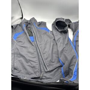 Sugoi Jacket Vest Gray Mens S Small Removable Arm Cycling Biking Pocket Full Zip